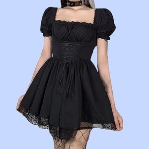 Gothic Puff Corset Dress